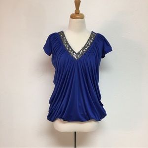 BNWOT GuMuXi Draped Top w/ Sequins